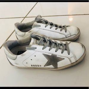 Golden Goose superstar distressed leather sneaker